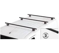 Fabbri - Set de 2 barras para baca de furgoneta con sistema antirrobo y antibarro para Fiat Doblò desde 2010/2011/2012/2013/2014/2015/2016