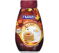 Fabbri Topping - Salsa dulce de acero con jarabe de arce para pancake y yogur, 220 g, sin gluten, salsa de postre lista para usar