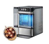 Fabbricatore di ghiaccio elettrico a pepite - Macchina per ghiaccio a pellet masticabili con serbatoio d'acqua laterale, funzionamento con un clic, ideale per tè freddo, caffè, casa, cucina, ufficio