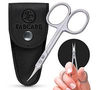 FABCARE Tijeras para uñas de bebé con estuche y guía electrónica - Innovador microdentado - Herramienta segura con punta redondeada para niños y diabéticos - Diseño práctico y fácil de usar