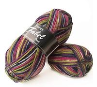 Fabel Garnstudio Drops - Hilo para tejer calcetines de 4 capas (901 Candy)