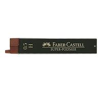 Faber-Castell 0.5mm Super-Polymer Leads, Degree H Tube of 12 Leads - Mina de repuesto (Degree H Tube of 12 Leads, 12 piezas)