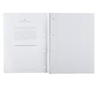Faber Castell 10419 - Bloc de notas (DIN A4, 80 hojas, 90 g/m², con certificación FSC Mix de madera, 1 unidad de papel de escritura fabricado en Alemania con bordes a cuadros en ambos lados