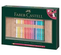 Faber-Castell Leather Roll Of 30 Polychromos Blendable Lightfast Drawing And Col