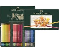 Faber-Castell 110060 - Estuche de metal con 60 ecolápices polychromos, multicolor