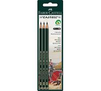 Faber-Castell 110798 - Blister de 3 lápices 9000 HB, color negro
