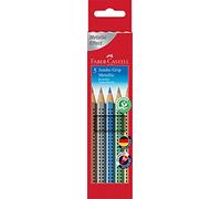 Faber-Castell 110993 - Estuche de cartón con 5 lápices Jumbo Grip, colores metálicos