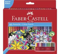 Faber-Castell 111260 - Estuche-soporte de cartón con 60 lápices de colores, multicolor
