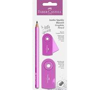 Faber-Castell 111677 - Estuche de lápices Jumbo Sparkle, rosa perla