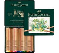 Faber-Castell Lápices Pitt Pastel – Ecolápices en estuche de metal, 24