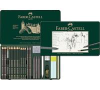 Faber-Castell PITT Graphite 26-Piece Large Tin Professional Quality Set in a Met