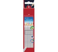 Faber-Castell 113210 - Lápices de colores para cuaderno y pizarra (6 unidades),