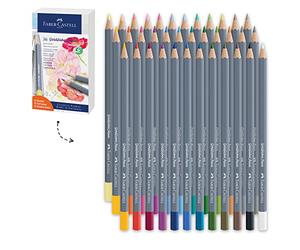 FABER-CASTELL 114639 - Lápiz acuarelable Aqua Goldfaber, mina de 3,3 mm, 36 unidades en estuche de regalo