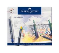 Faber-Castell 114748 - Estuche de Metal con 48 Ecolápices Goldfaber de Colores Surtidos
