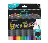 Faber-Castell 116411 - Lápices de color Black Edition, caja de 100, irrompibles, para niños y adultos