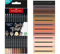 Lapices de colores faber castell black edicion tonos de piel caja de 12 unidades colores surtidos - 116414
