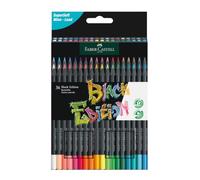 Faber-Castell 116436 Black Edition Caja de 36 Lápices de Colores Vibrantes, Resistentes a la Rotura y Empuñadura Ergonómica, Lapices Colores para Pintar y Colorear en Papel Claro y Oscuro