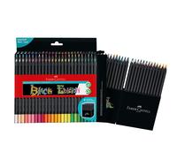 Faber-Castell 116450. Estuche de cartón soporte 50 Lápices de color BLACK EDITIO