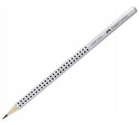 Faber Castell 117011 - Caja con 12 lápices Grip 2001. H. Dureza 4, sin goma. Color gris. Punto de relieve antiestrés