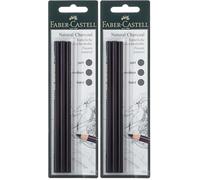 Faber-Castell 117498 - Paquete de 6 lápices carboncillos Pitt