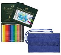 Faber-Castell 117524 - Lápices de acuarela ALBRECHT DÜRER (24 unidades, estuche metálico, incluye estuche enrollable de diseño)