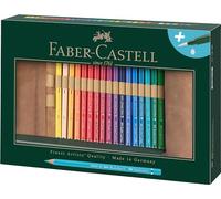FABER-CASTELL 117530 - Lápices acuarelables Albrecht Dürer, estuche con 30 lápices acuarelables con minas gruesas de 3,8 mm, lápices de madera con pigmentos solubles en agua
