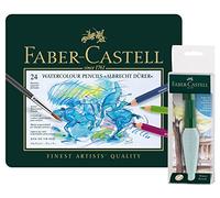 Faber-Castell 117536 Albrecht Durero - Lápices de acuarela (estuche de metal, 36 unidades, estuche de metal, 24 unidades, incluye lápiz capacitivo)