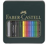 Faber-Castell 117540 - Pack de 10 lápices de colores acuarelables, 1 pincel y 3 rotuladores, multicolor