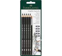 Faber-Castell 117897 - Blíster con 5 ecolápices, de grafito acuarelables, para artistas Graphite Aquarelle
