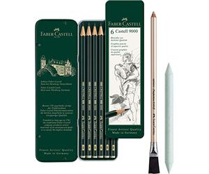 Faber-Castell 119063 Castell 9000 - Estuche de 6 lápices (set de dibujos)