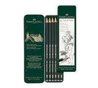 Faber-Castell 119063 - Estuche de 6 Lápices Castell 9000 - Graduación HB, B, 2B, 4B 6B y 8B - Verde
