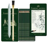 Faber-Castell 119065 Castell 9000 Lápices (12 unidades, 8B - 2H, 12 unidades, difuminador y borrador)