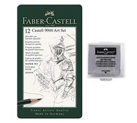 Faber-Castell 119065 Castell 9000 - Lote de 12 lápices de papel 8B - 2H