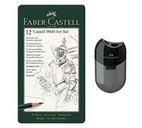 Faber-Castell 119065 Castell 9000 - Lote de 12 lápices de papel 8B - 2H