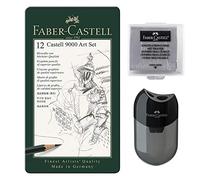 Faber-Castell 119065 Castell 9000 - Lote de 12 lápices de papel 8B - 2H