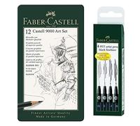 Faber-Castell 119065 Castell 9000 - Lote de 12 lápices de papel 8B - 2H