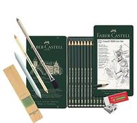 Faber-Castell 119065 - Lápices Castell 9000, 12 unidades, contenido 8B - 2H (grafito, surtido básico 8b - 2h)