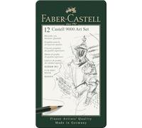 Faber-Castell 119065 - Set de 12 lápices Castell 9000 para dibujo artístico. Diferentes grados de dureza.
