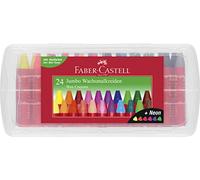 Faber-Castell - Crayones de cera jumbo, 24 piezas (120034), neón