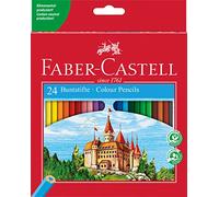 FABER-CASTELL 120124 - Set de lápices de colores Castle, 24 piezas, hexagonales, irrompibles, para niños y adultos