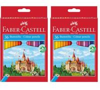 Faber-Castell 120136 - Set de lápices de colores Castel, 36 lápices de colores para niños y adultos (Paquete de 2)
