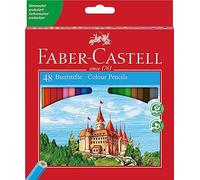 FABER-CASTELL 120148 - Set de lápices de colores Castle, 48 piezas, hexagonales, irrompibles, para niños y adultos