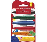 FABER-CASTELL 120409 - Crayones de cera a partir 3 años, tizas para pintar con los dedos, 6 tizas de colores