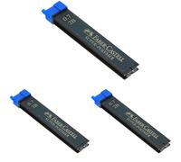 Faber-Castell 120702 - Minas, 12 unidades, Gris, 2B, 0.7 mm (Paquete de 3)
