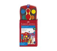 Faber-Castell 125029 - Estuche de 24 acuarelas Connector, pincel Clic & Go, multicolor