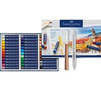 Faber-Castell 127036 Studio Quality - Juego de 36 lápices pastelados al óleo permanentes (incluye limpiador de papel y cuchillo multiusos hecho a mano)