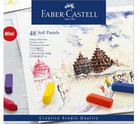 Faber-Castell 128248 - Estuche de cartón con 48 tizas pastel, mini, multicolor T