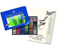 Faber-Castell 128272 - Tizas pastel blandas STUDIO QUALITY mini, estuche con 72 tizas, 72er Etui, + A4 Skizzenblock