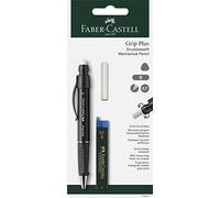 FABER-CASTELL 130997 - Portaminas GRIP PLUS con 12 minas incluidas, dureza - B, grosor de mina - 0,7 mm, color del cuerpo - verde metalizado