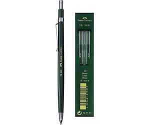 Faber-Castell 134600 - Caja con 10 portaminas TK 4600 Verde - 2 mm - Incluye Afilaminas + Minas TK 9071 HB